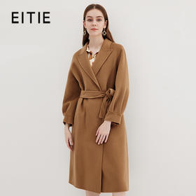 EITIE爱特爱冬季新款气质翻领中长款大衣外套7214931