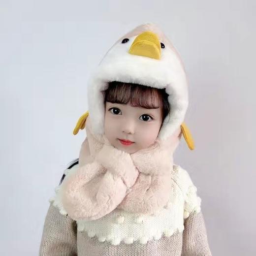 【帽子围巾一体！轻巧便携】儿童宝宝秋冬款围脖，加绒护耳帽可爱超萌男童女童冬季，精选高质绒面料，柔软亲肤，精致绣花点缀，倍添俏皮可爱，时尚与温暖并存。鲜艳色彩、灵动图案-QQ 商品图3