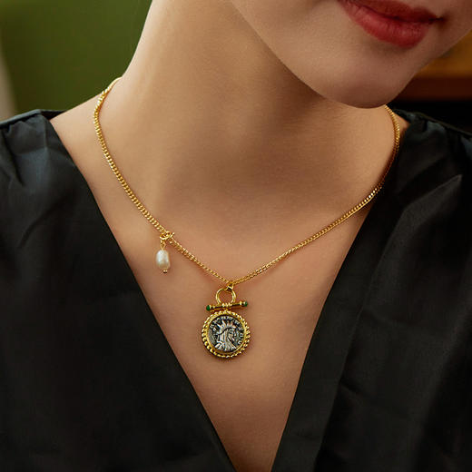 Manreya 玛芮雅“罗马密境”铜镀金珍珠项链法式轻奢 商品图6