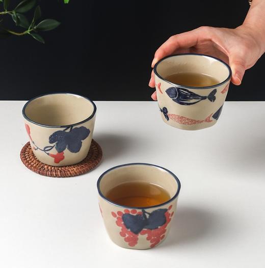【茶具】创意水墨风茶杯围炉煮茶陶瓷喝茶杯功夫茶具主人杯手绘品茗杯家用 商品图2