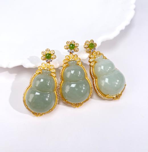 11802-S925和田玉葫芦约30mm吊坠赠链 商品图0