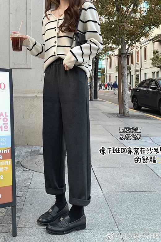 燕麦高妹版XS   加热舒服裤 / 冬天穿上不想脱系列 百搭宽松直筒休闲裤 商品图5