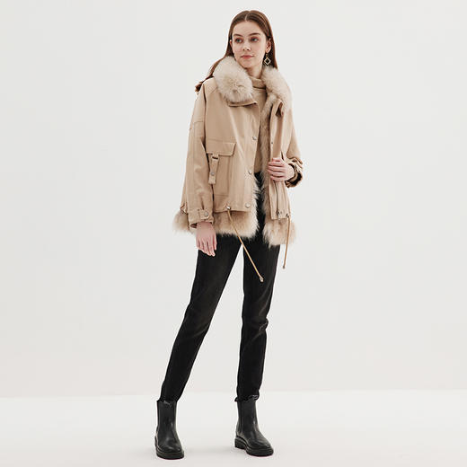 EITIE爱特爱冬季新款皮草舒适保暖大衣7293908 商品图1