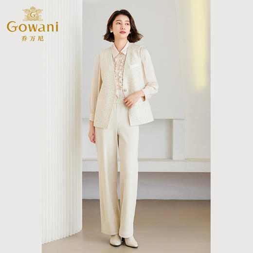 乔万尼马甲女新款绵羊毛粗花呢小香风气质ET4H891 商品图3