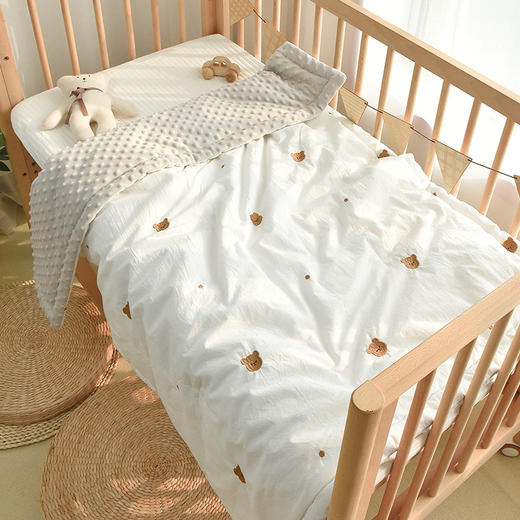 【母婴用品】水洗棉刺绣空调被豆豆绒安抚盖被 商品图2