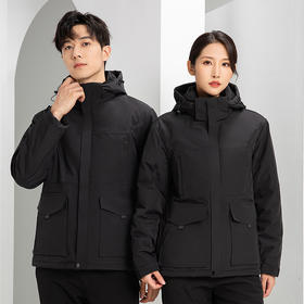 自由基地秋冬新款拉链外套羽绒棉一体保暖式内胆防风防雨冲锋衣 NMJ-2010