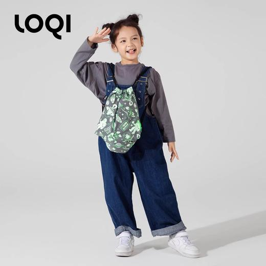 德国LOQI 反光系列 时尚艺术环保袋 轻便折叠安全时尚防泼水抽绳收纳 商品图2