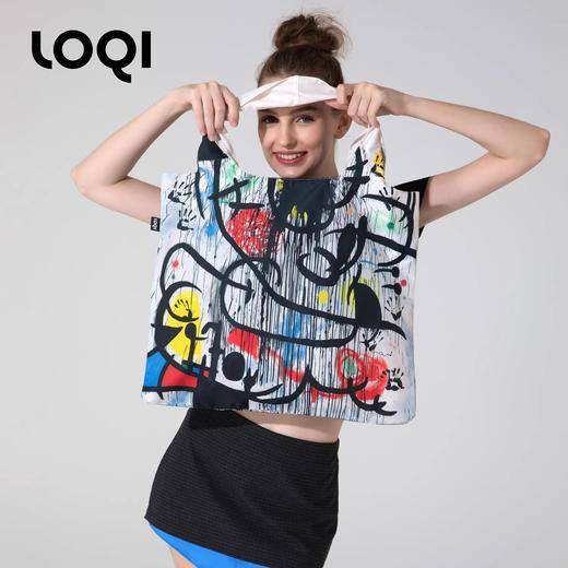 德国LOQI 新品 博物馆系列  反光涂层 时尚艺术环保万用袋 折叠大容量单肩手提购物袋承重40斤防泼水 胡安·米罗  威廉·莫里斯 商品图5