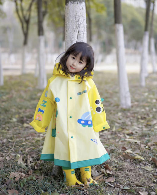 老米优品/KK树儿童雨衣男童小童宝宝女小学生雨披幼儿园雨具分体斗篷式 商品图4