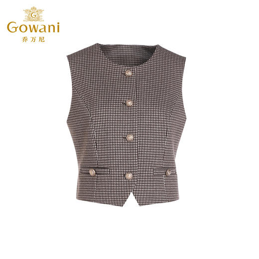 乔万尼马甲女新款新款千鸟格英伦风外搭ET4H805 商品图4