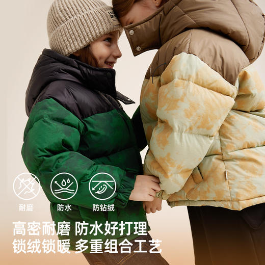 【渐变扎染 双倍加厚】90白鸭绒扎染渐变拼接羽绒服PDWT2318 商品图2