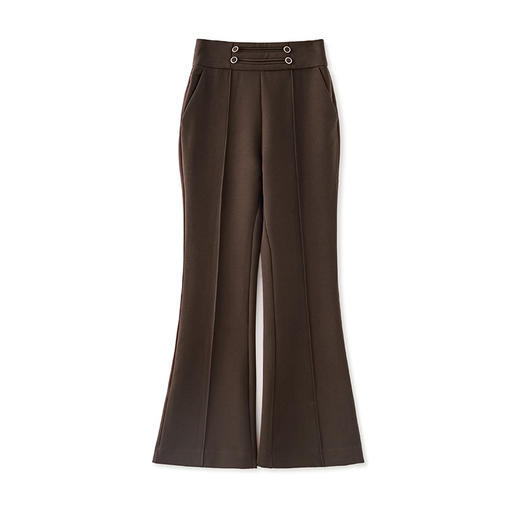 修身显瘦，冬季美拉德美式复古竹节磨毛时髦微喇叭裤子女WLZD-2324302 商品图4