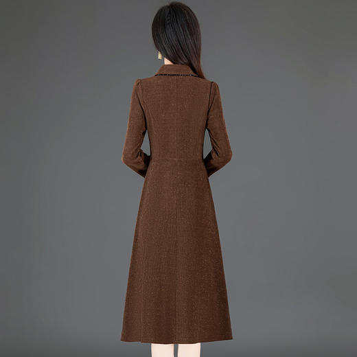 秋冬新款，厚款连衣裙女高腰连衣裙时尚气质妈妈装气质中长裙QYM-TYH-239088-2-Y 商品图1