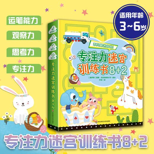 【3-6岁】专注力迷宫训练书8+2 全10册 幼儿早教思维能力训练 商品图0