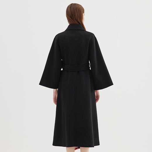 EITIE爱特爱冬季新款气质简约显瘦大气系带大衣外套7214924 商品图4