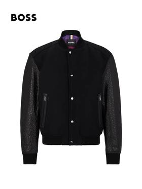 HUGO BOSS 皮衣男  50499589-001 黑色.