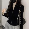裁缝学苑AX132半高领撞色双拉链毛衣外套纸样女短款开衫上衣样板 商品缩略图4