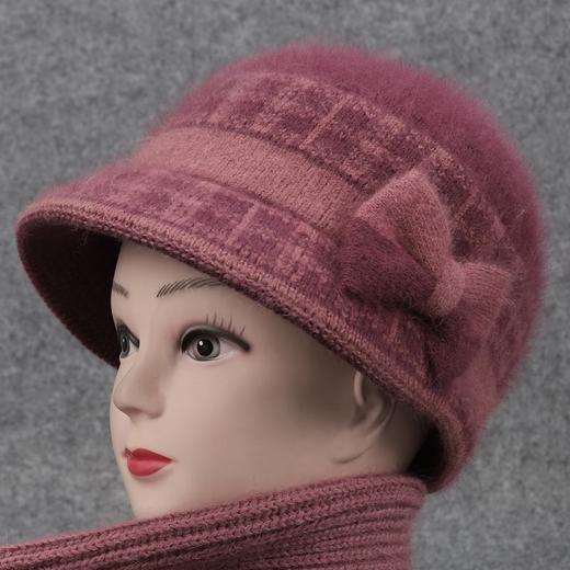 DD-冬季妈妈帽子加厚保暖盆帽中老年奶奶针织棉帽老太太毛线帽 商品图6
