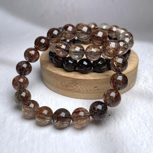 水晶单圈-素圈黑金圆珠12 商品图0