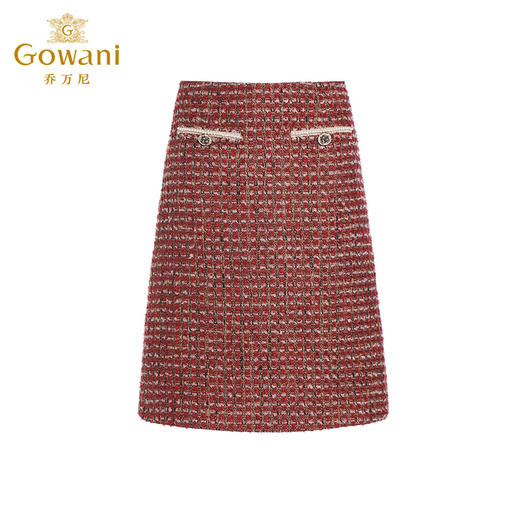 乔万尼小香风半身裙冬新品花呢针织精致复古ET4D840 商品图4