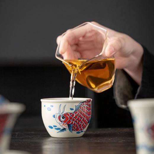 陶瓷金龙鱼主人杯茶杯个人专用品茗杯礼盒装茶杯高档茶盏单杯家用 商品图8