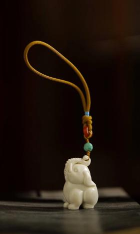 吉象°鹿角手把件挂件