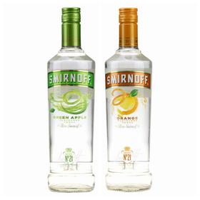 英国斯米诺风味伏特加700ml 橙味/青苹果味 浓浓果味鸡尾酒调酒 010926/010923