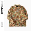 PINLI品立春季新品提花翻领夹克复古潮牌宽松休闲茄克外套男B233104109 商品缩略图3