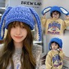 亲子款时尚毛线帽韩系超长兔耳儿童护耳帽女冬保暖潮品出游套头帽 商品缩略图3