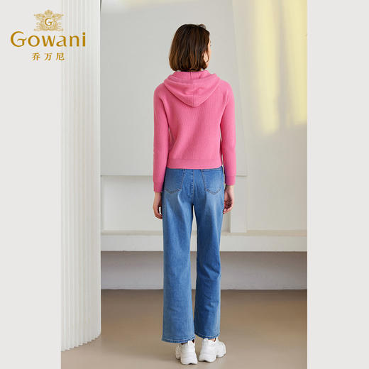 乔万尼针织衫上衣女100%绵羊毛连帽套头减龄ET4M970 商品图4