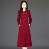 秋冬新款，厚款连衣裙女高腰连衣裙时尚气质妈妈装气质中长裙QYM-TYH-239088-2-Y 商品缩略图4