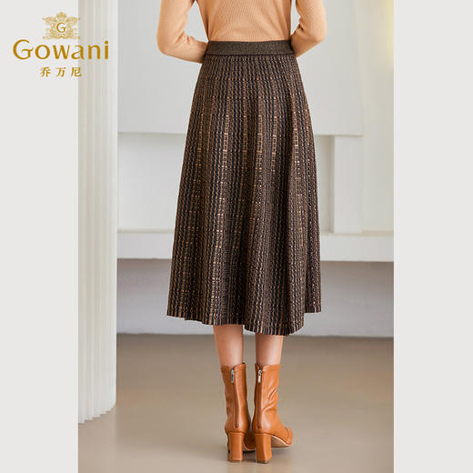 乔万尼半身裙秋冬新款羊毛针织格纹高级感ET4D888 商品图4