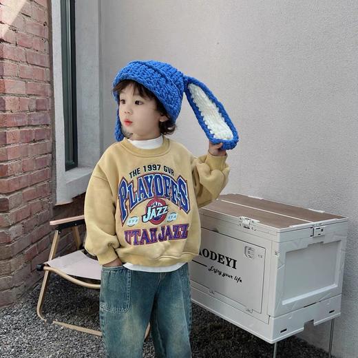 亲子款时尚毛线帽韩系超长兔耳儿童护耳帽女冬保暖潮品出游套头帽 商品图7