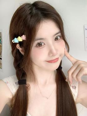 wecute半年抛 开心茉莉 棕/啤梨酪酪 灰 14.0mm 非离子