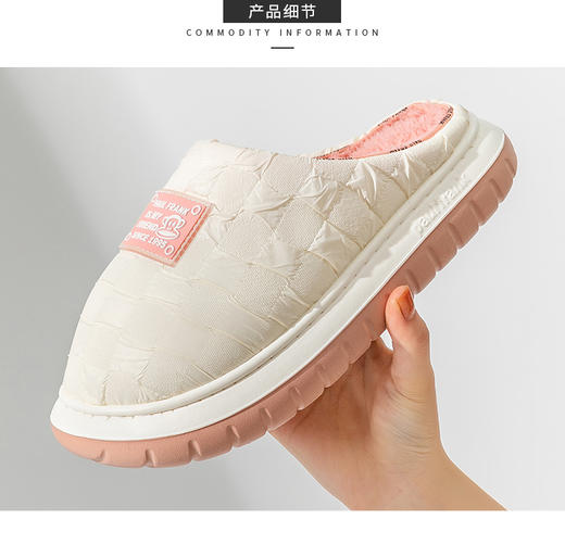 秋冬棉拖鞋软底加厚情侣款eva加绒女款时尚外穿居家棉拖鞋YXPS3164 商品图4