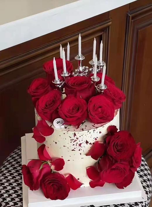 黑巢-山岚红玫瑰生日蛋糕 商品图0