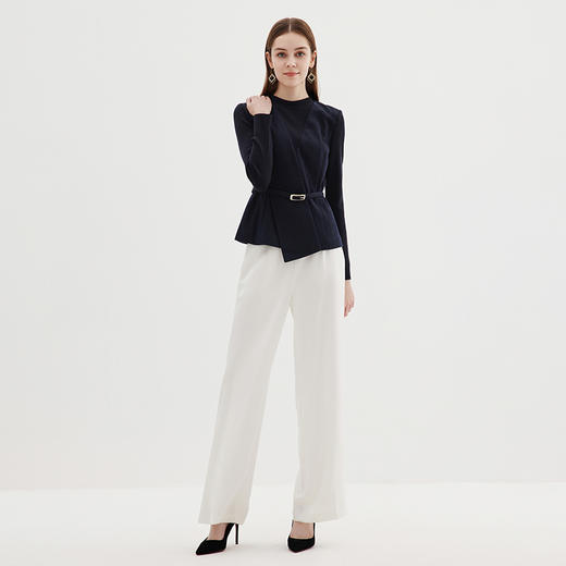 EITIE爱特爱冬冬新款100%，棉羊毛消瘦大气纯色小上衣7213903 商品图3