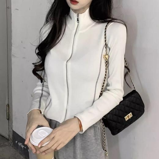 裁缝学苑AX132半高领撞色双拉链毛衣外套纸样女短款开衫上衣样板 商品图1
