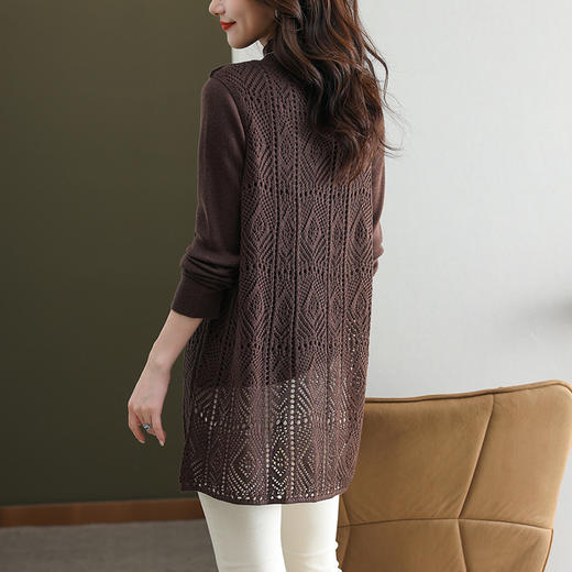 CC28-6690秋冬毛衣针织背心两件套女中长款时尚洋气外穿半高领内搭打底衫女 商品图3