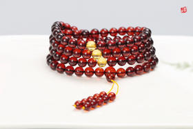 血珀珠串，珠径8mm，108珠