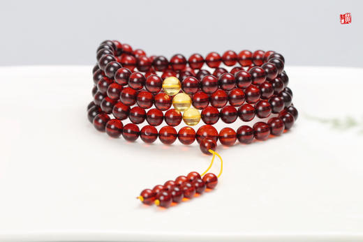血珀珠串，珠径8mm，108珠 商品图0