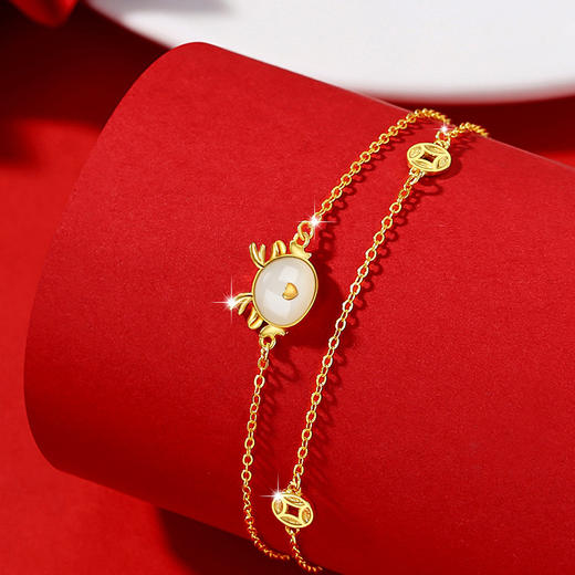 萌龙【本命年·生肖龙手链】S925和田玉手链  小众设计轻奢款  铜爱手环生肖手饰 商品图3