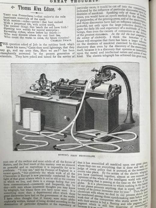 1890年 伟大思想 百余幅插图 漆布精装16开 商品图12