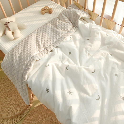 【母婴用品】水洗棉刺绣空调被豆豆绒安抚盖被 商品图6