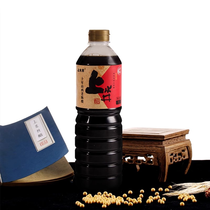 *山西上水井十年老陈醋6.5度1L装 GB/19777粮食酿造家用实惠装