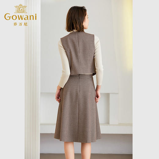 乔万尼马甲女新款新款千鸟格英伦风外搭ET4H805 商品图3