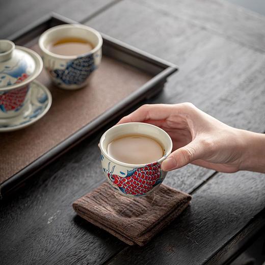 陶瓷金龙鱼主人杯茶杯个人专用品茗杯礼盒装茶杯高档茶盏单杯家用 商品图5