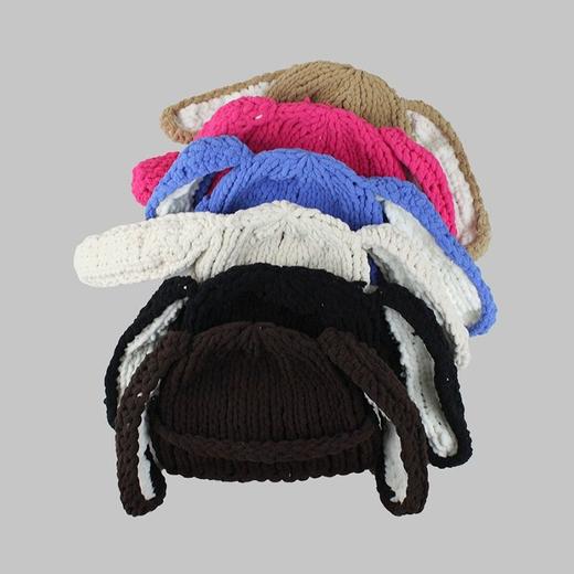 亲子款时尚毛线帽韩系超长兔耳儿童护耳帽女冬保暖潮品出游套头帽 商品图9