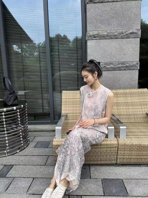 盛唐牡丹 |意大利进口蕾丝新中式马甲 商品图11