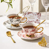 摩登主妇玫瑰假日咖啡杯碟套装家用陶瓷马克杯伴手礼结婚新婚礼物 商品缩略图4